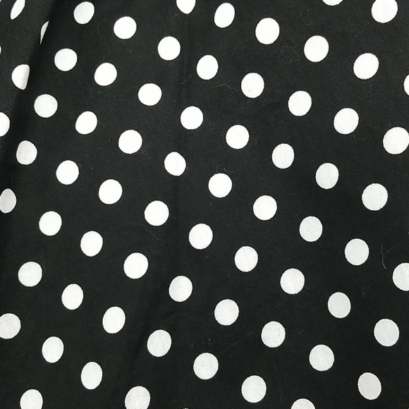 Maggie Tang Retro 1950's Medium Black & White Polka Dot Halter Midi Swing Dress - Picture 6 of 9